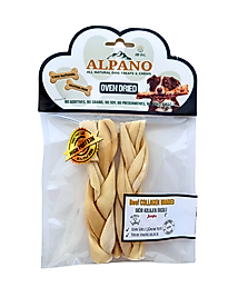 Beef Collagen Braided Jumbo 6"/ Sığır Kolajen Örgülü 6" Fırınlanarak Kurutulmuş Ödül Mama